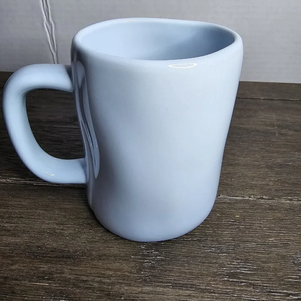 NWT Rae Dunn Peep's Sake Easter Mug Pastel Blue Spring 2021 Magenta Farmhouse